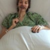 Post pillow-on-stomach technique: Because I told people they get Appreciation Points if they bring me mustache paraphernalia